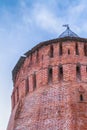 Smolensk Russia January 2015. Tower brick part of Kremlin fortification Royalty Free Stock Photo