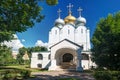 Smolensky cathedral in Novodevichy convent in Moscow Royalty Free Stock Photo