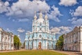 Smolny Cathedral - Orthodox church of the Smolny convent, St. Pe Royalty Free Stock Photo