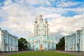 Smolny cathedral in Saint-Petersburg Royalty Free Stock Photo