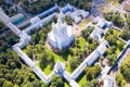 Smolny Cathedral in Saint Petersburg, Russia aerial view Royalty Free Stock Photo