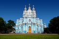 Smolny Cathedral in St Petersburg. Royalty Free Stock Photo