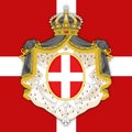 SMOM Sovereign Military Order of Malta coat of arms on the official flag