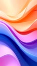 Smooth abstract background with vibrant multicolored waves gradient pattern texture Royalty Free Stock Photo