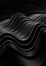 Smooth, abstract black waves create a Royalty Free Stock Photo