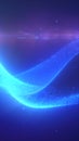 Smooth abstract blue light wave flowing across a luminous futuristic background with soft glow Royalty Free Stock Photo