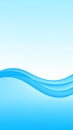 Smooth abstract blue waves on a gradient background for clean modern design Royalty Free Stock Photo
