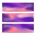 Smooth abstract blurred gradient banners set Royalty Free Stock Photo