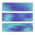 Smooth abstract blurred gradient banners set Royalty Free Stock Photo