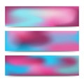 Smooth abstract blurred gradient banners set Royalty Free Stock Photo