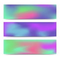 Smooth abstract blurred gradient banners set Royalty Free Stock Photo