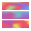 Smooth abstract blurred gradient banners set Royalty Free Stock Photo