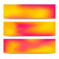 Smooth abstract blurred gradient banners set Royalty Free Stock Photo