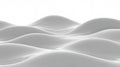 Smooth abstract 3d white wave forms with soft light and shadow b Royalty Free Stock Photo