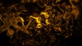 Abstract fantasy background liquid golden distorted spots