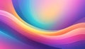 Smooth abstract flowing waves of vibrant gradient colors in a soft, ethereal background with a gentle glow Royalty Free Stock Photo