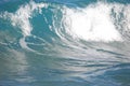 Smooth aqua wave crashing Royalty Free Stock Photo