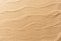 Smooth beach sand texture, top view Royalty Free Stock Photo