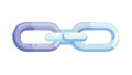 Smooth Blue Chain Connection Vector Art, vector design Generative AI Royalty Free Stock Photo