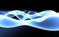 Smooth Blue Plasma Wave Abstract Background with Depth Royalty Free Stock Photo