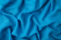 Smooth blue satin with curve and ripple Royalty Free Stock Photo