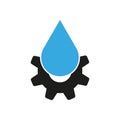 Smooth blue water service toolbar icon. Vector illustration. EPS 10. Royalty Free Stock Photo