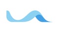 Smooth Blue Wave Vector Shape for Liquid & Motion, vector design Generative AI Royalty Free Stock Photo