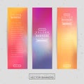 Smooth colorful background design for banners set