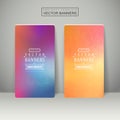 Smooth colorful background design for banners set