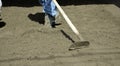 Smooth concreting the floor Royalty Free Stock Photo