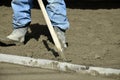 Smooth concreting the floor Royalty Free Stock Photo