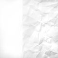 Smooth and crumplet paper sheet Royalty Free Stock Photo