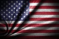 smooth curved of American Flag Wave Close Up for Memorial Day or 4th of July Royalty Free Stock Photo