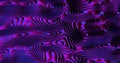 Smooth curves and circles. Purple pink ripples waves. Astraction 3d render