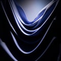 Smooth, dark blue fabric draped elegantly Royalty Free Stock Photo