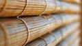 Smooth and delicate texture of rolledup bamboo blinds Royalty Free Stock Photo