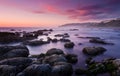 Smooth dreamy beach at sunset Royalty Free Stock Photo