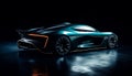 Smooth driving, modern elegance, futuristic sports car in motion generated by AI