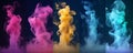 vibrant colorfull elegant smoke background