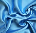 Smooth elegant blue silk as background Royalty Free Stock Photo