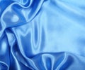 Smooth elegant blue silk as background Royalty Free Stock Photo