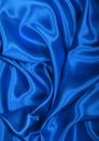 Smooth elegant blue silk as background Royalty Free Stock Photo