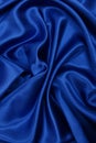 Smooth elegant blue silk or satin luxury cloth texture as abstract background. Luxurious Christmas background or New Year Royalty Free Stock Photo