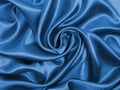 Smooth elegant blue silk or satin luxury cloth texture as abstract background. Luxurious background design Royalty Free Stock Photo