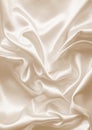 Smooth elegant golden silk or satin as wedding background. In Se Royalty Free Stock Photo