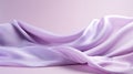 Smooth elegant lilac silk or satin luxury cloth texture can use as abstract background. 3d render Generative AI