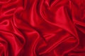 Smooth elegant red silk can use as background Royalty Free Stock Photo