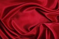 Smooth elegant red silk or satin luxury cloth texture as abstract background. Luxurious valentines day background design Royalty Free Stock Photo