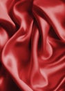 Smooth elegant red silk or satin luxury cloth texture as abstract background. Luxurious valentines day background design Royalty Free Stock Photo