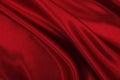 Smooth elegant red silk or satin luxury cloth texture as abstract background. Luxurious valentines day background design Royalty Free Stock Photo
